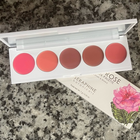 Seraphine Botanicals Rhubarb + Rose - Creamy Lip & Cheek Palette. - Picture 7 of 11